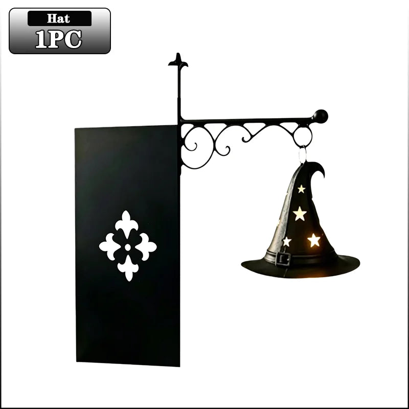 Halloween Themed Vintage Warm Glow Bookend Shelf Lamp Book Stopper for Office Reading Room Desk Decoration Reader Gift