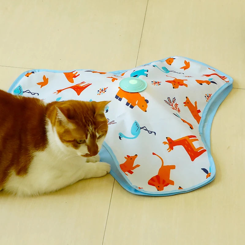Interactive Cat Toys for Indoor Cats Motion Activate with Mat Rechargeable Cat Hunting Toy Hide and Seek Toy