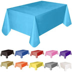 1pcs Disposable Plastic Rectangle Table Cloth Wipe Clean Party Red White Black Tablecloth Covers for Birthday Wedding Christmas
