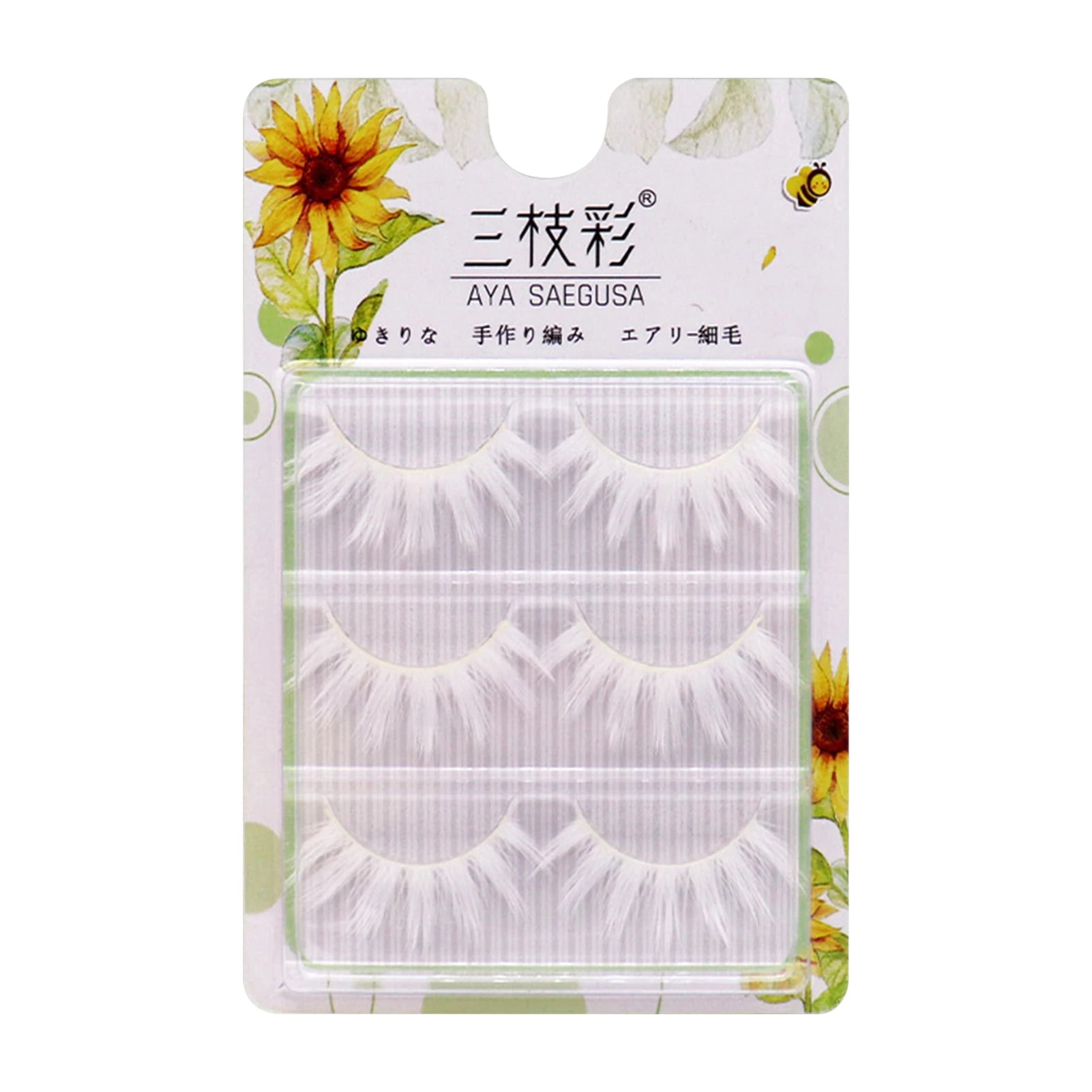 DIY white eyelashes manga Cosplay Feather Lashes full strips False Eyelashes Natural Thin Band Little Devil Eyelashes cos makeup