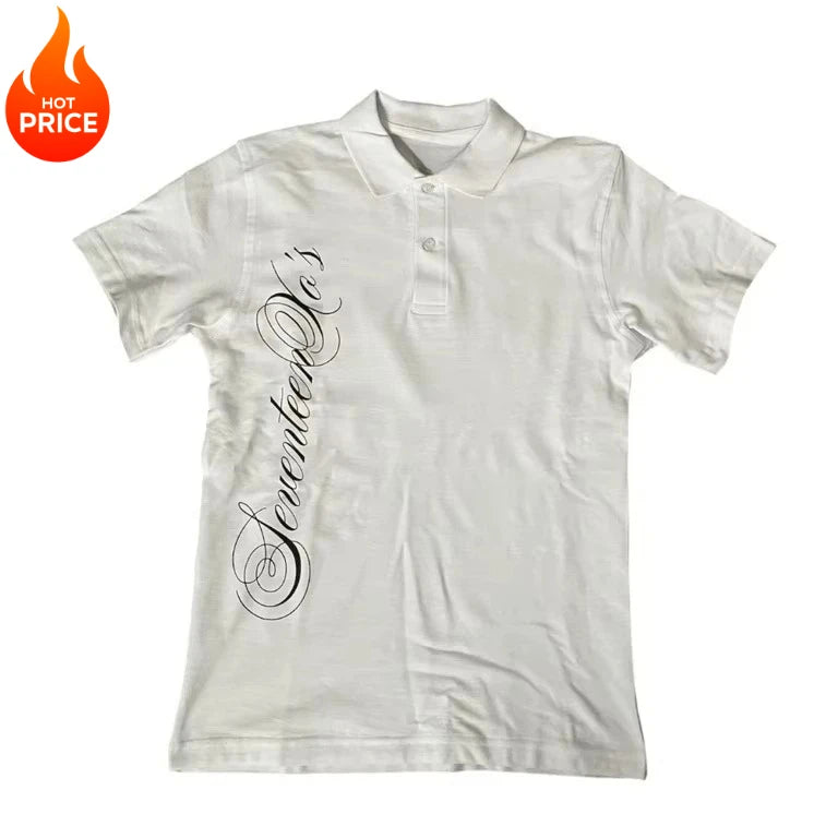 Fashionable American Retro Y2k 2026 New Style Personalized Printed Casual Short-sleeved Polo Shirt for Both Men and Women Emo