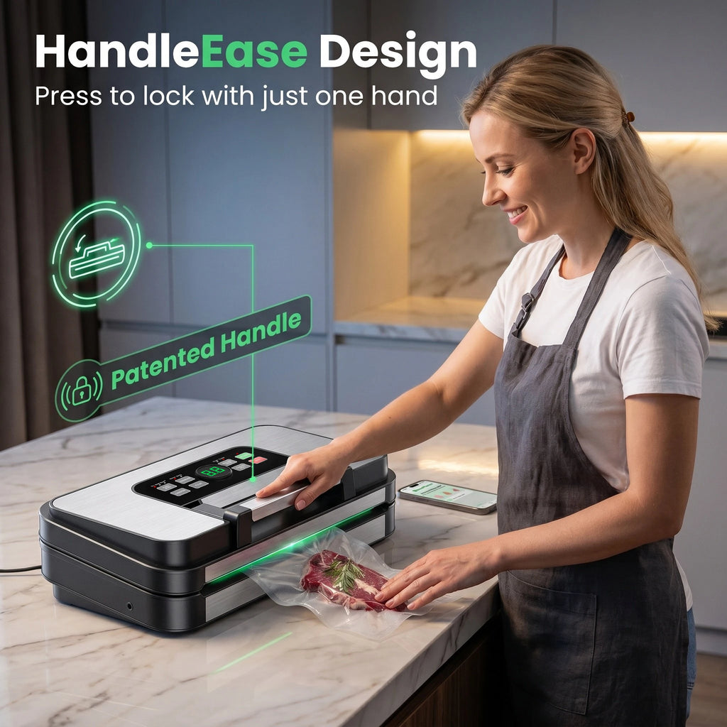 95KPA Dual Pump Vacuum Sealer Machine 10 Modes Double Seal Dry/Moist Food Vacuum Packing with Hose & Roll Bags Upgraded Design