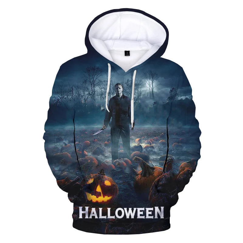 Halloween Horror Movie Hoodies Michael Myers 3D Print Y2k Hoodie Men Women Streetwear Pullovers Hooded Sweatshirts Male Clothing