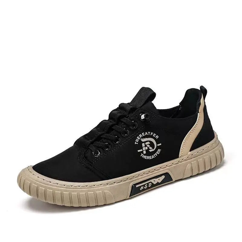 Men's Casual Running Shoes Breathable Fishnet Cloth Anti-slip Comfortable Low Top Fashionable Thick Bottom PVC Outsole