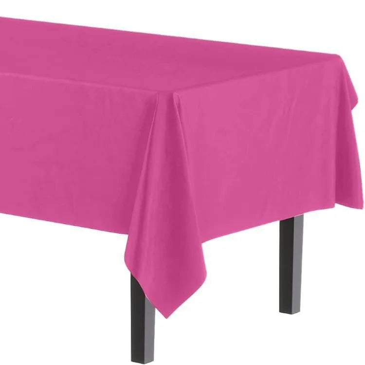 1pcs Disposable Plastic Rectangle Table Cloth Wipe Clean Party Red White Black Tablecloth Covers for Birthday Wedding Christmas