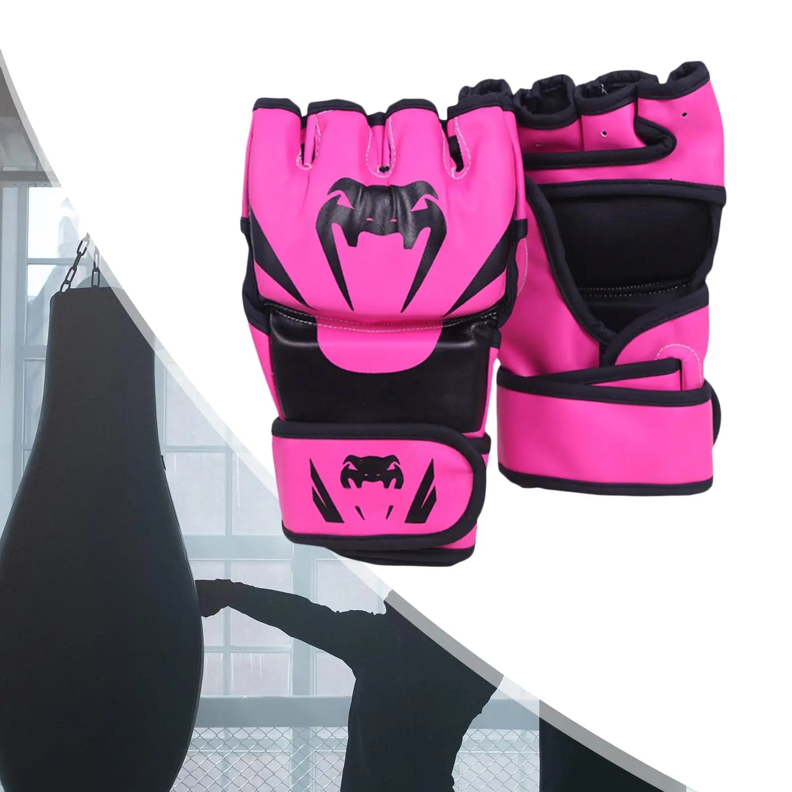 Mma Gloves Half Finger Waterproof Portable Punch Bag Martial Arts Gloves for Men Women Adult Unisex Fitness Grappling Sparring