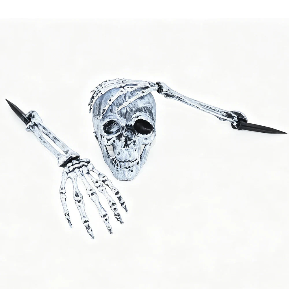 Halloween Decoration Half Body Skeleton Haunted House Horror Props Halloween Outdoor Courtyard Skull Decorations Halloween Party