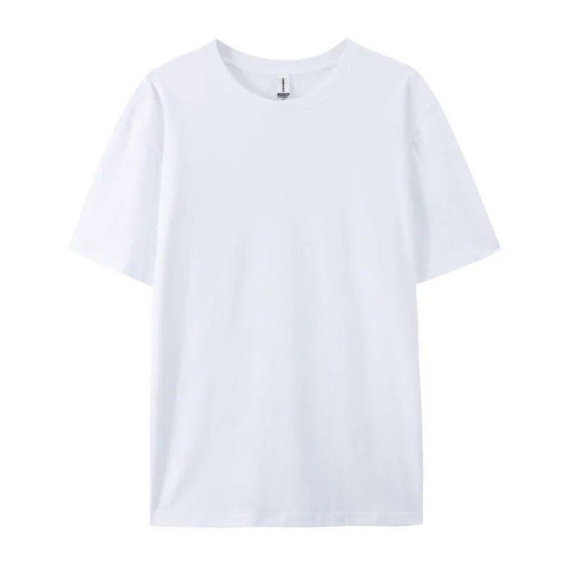 Free printing 180Gsm 100% Cotton Short Sleeve Tops Tee  Custom Order Choice Yourself Unisex O-Neck Men T-Shirt Plus Size S-6XL