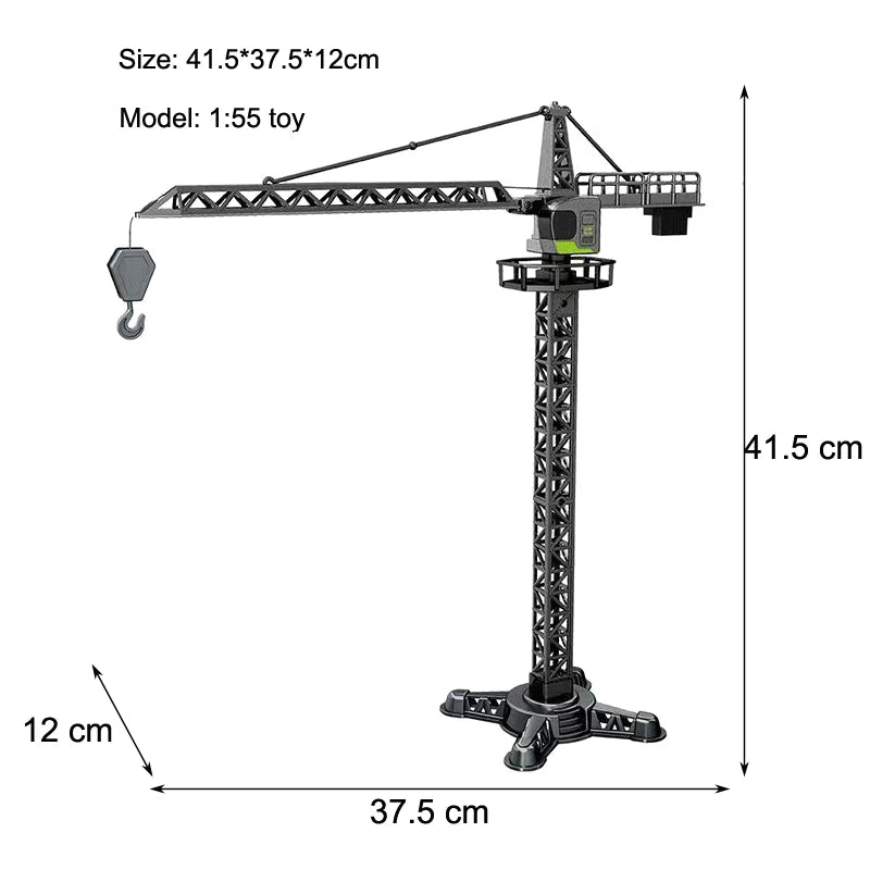 Engineering Diecast Tower Crane Forklift Bulldozer Excavator Vehicle Model Toys for Boys Alloy+Plastic Tractor Inertial Driving