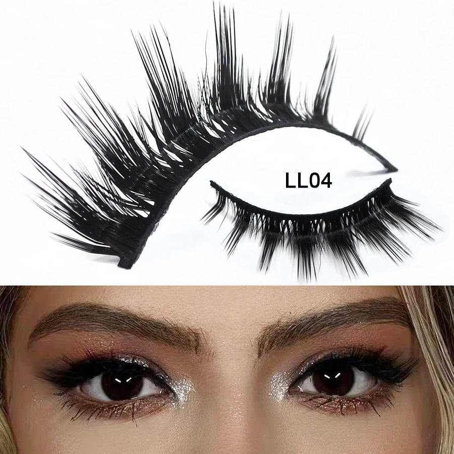 RED SIREN L Shape Cat Eye Lashes New Design Wispy Natural Mink Lashes Korean Makeup Eyelash