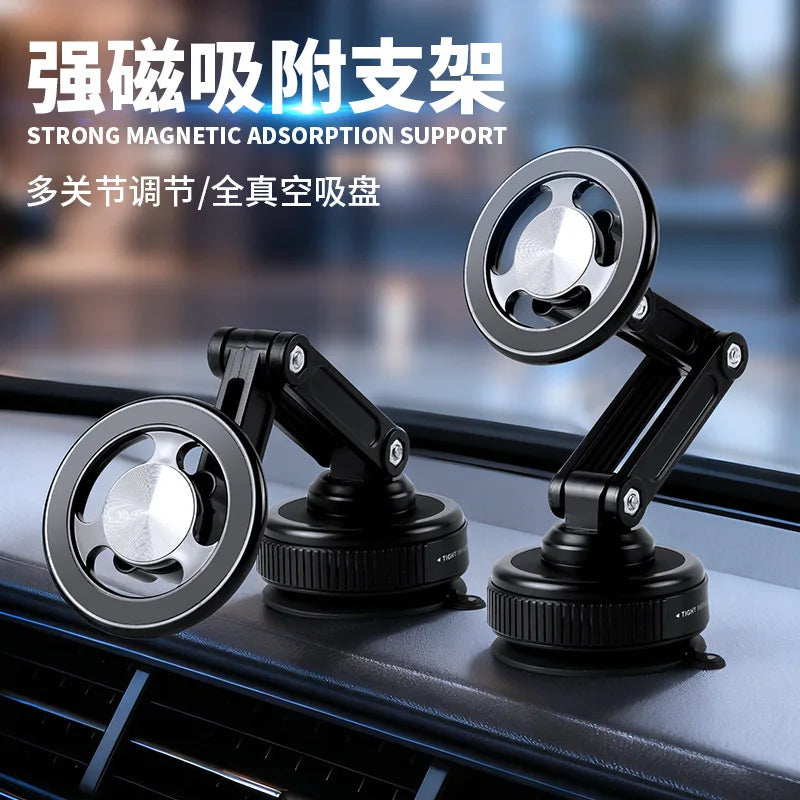 Universal Vacuum Suction Cup Magnetic Car Phone Holder Foldable 360° Rotation Mount Dashboard Navigation Bracket Car Accessories