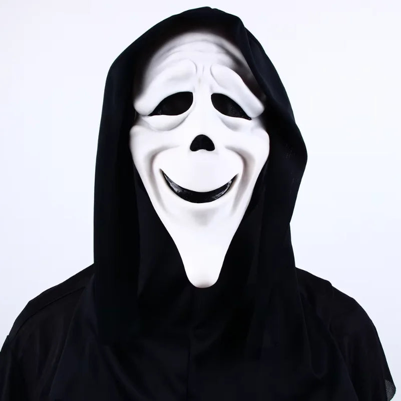 Quality Halloween Movie Scream Horror Face Mask Realistic Creepy Ghost Masks Stick Tongue Out Funny Scary Cosplay Costume  Props