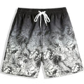 Retro Nautical Style Coconut Tree, Anchor, Sailboat 3D Print Men's Beach Shorts, Vacation Surfing Casual Swim Trunks