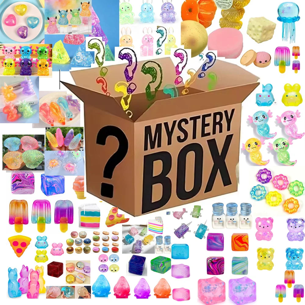 &100+ style Novelty Mystery Gift Surprise Blind Box Dr PepperrNeDooh Nice Cube Butter stick Squishy Squeeze Toy for Adults Gifts