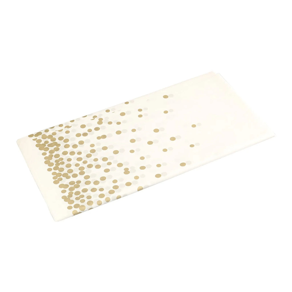 Plastic Disposable Tablecloth Rectangle Party Table Cover Gold Dot Waterproof Table Cloth for Wedding Birthday Party Decor