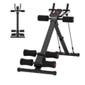 RELIFE Foldable Core Abdominal Trainer, 3-Level Adjustable Home Gym AB Workout Equipment with Resistance Bands