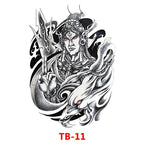 Waterproof Large Full Back Chest Tattoo Big Tattoo Stickers Fish Wolf Tiger Dragon Fairy Temporary Flash Tattoos Cool Men Women