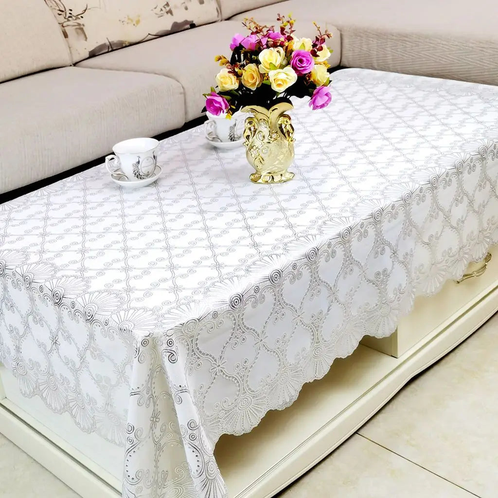 Modern Fresh Rural Style Deskecloth PVC Material Waterproof Oil Resistant Table Mat Printed Checkered Coffee Table Tablecloth
