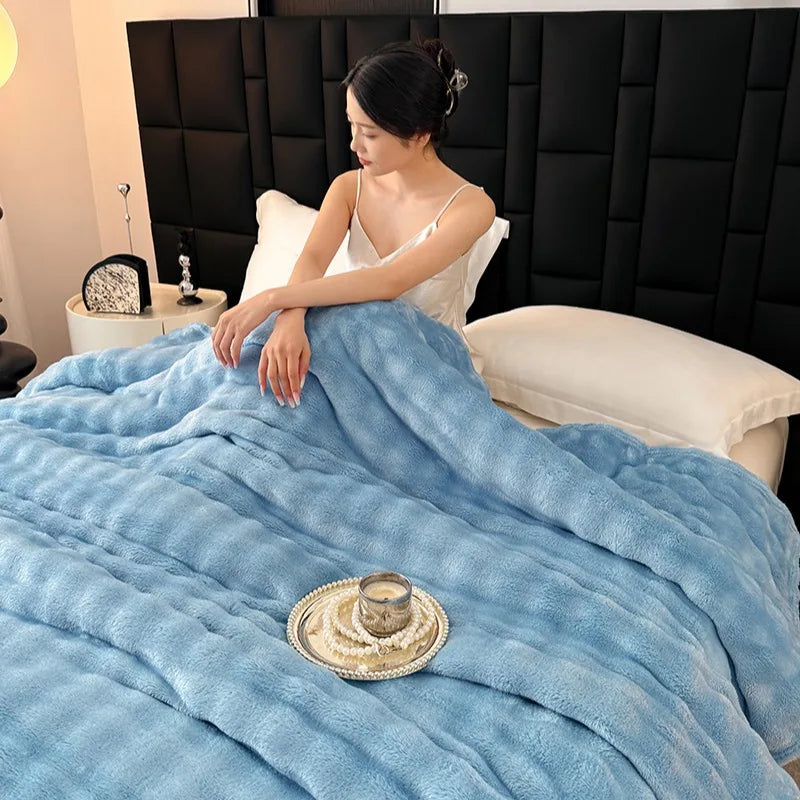 1pc Plaid Flannel Blanket Multi-color Warm Soft Cozy Throw Blanket Sofa Bed Room Decor Office Nap Blanket Christmas Gifts