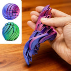 3D Printed Slime Ball Fidget Toy with Gear Design Liquid Flow Twistsphere Anxiety Relief Stress Relief Rotating Ball