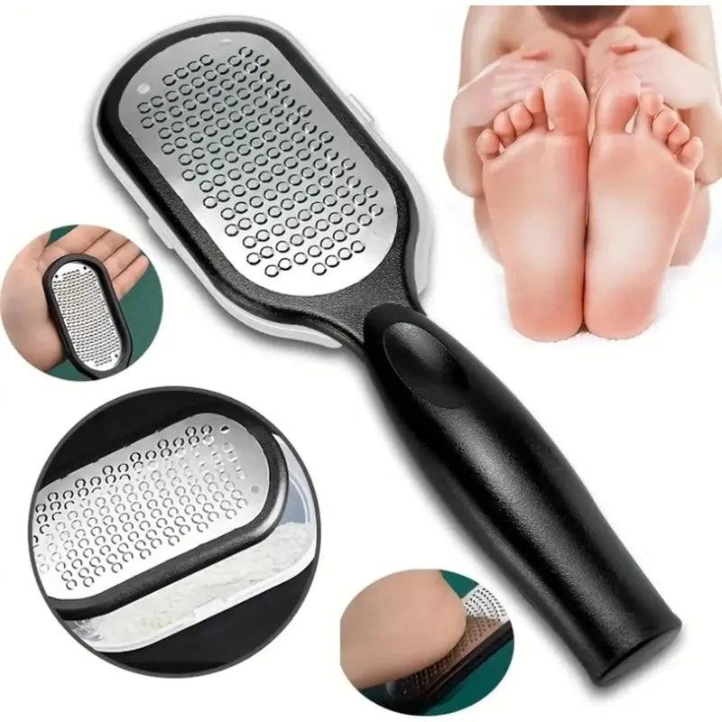 1pc Professional Stainless Steel Foot File Callus Remover Scraper Pedicure Tools Dead Skin Remove for Heels Feet Hand Care