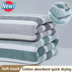 1 Pc Striped Face Towel Thickened Absorbent Soft Face Towel For Home Thick And Durable For Daily Household Use New