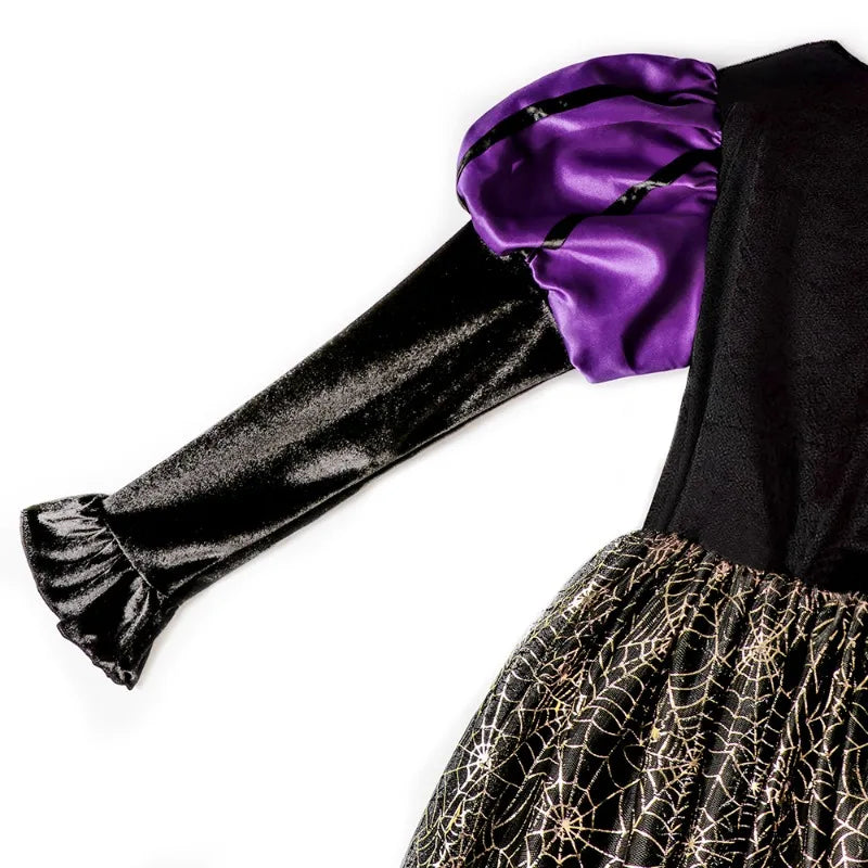 Baby Girls Halloween Witch Costume Children Cosplay Vampire Dresses Carnival Party Clothes Dress Up Clothes for Children