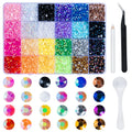 DUCRYSTAL 24 Color 3/4/5mm Resin rhinestone Non-Hotfix jelly AB Bulk Crystal Flatback stone glue on DIY Decoration Nails Crafts