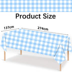 137x274cm thick plastic tablecloth waterproof disposable PP rectangular restaurant party wedding decoration checkered tablecloth