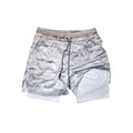 Men's Double Layer Fitness Shorts Men Gym Training 2 in 1 Sports Quick Dry Workout Jogging Deck Summer