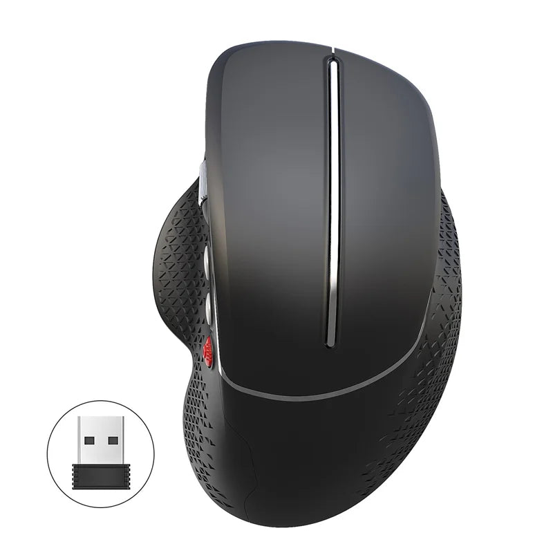 Wireless Ergonomic Vertical Mouse USB Wireless Mouse Side Roller Slient Click Mouse for Computer Laptop