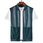 Summer Ultra-thin Men's Vest Women Sleeveless Shoulder Vest Sports Thin Undershirt Light and Breathable Outdoor Angling Tourism