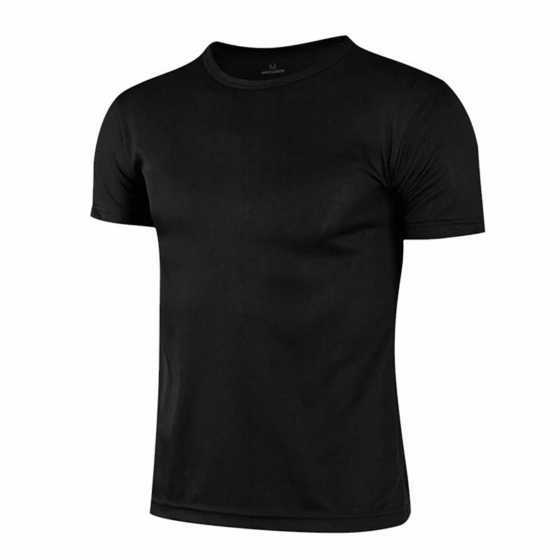 Quick-drying Round Neck Sport T-shirt Gym Fitness Shirt Trainer Running T-shirt Men Breathable Sportswear Women's Summer Suit