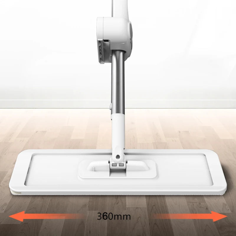 Mmagic Mop for Wash Floor Mop Cleaner Cleaning Flat Spin Mop Bucket Floor House Cleaning Easy Home Cleaning 360° Rotation With