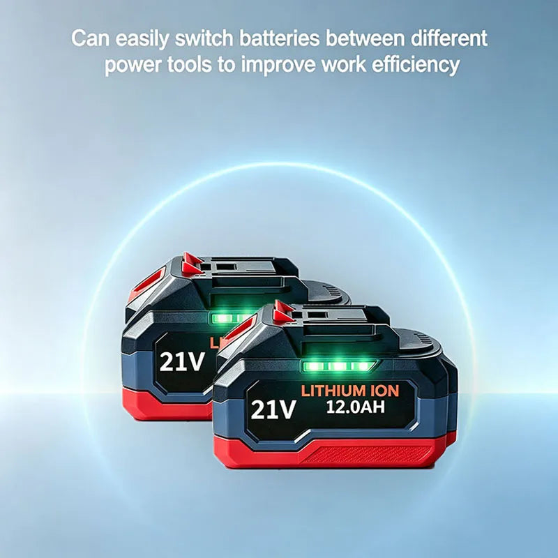 For Makita 18V-21V Makita Tool Lithium Battery 12.0Ah Fast Charging Safety Certified for Electric Drill/Driver Tools