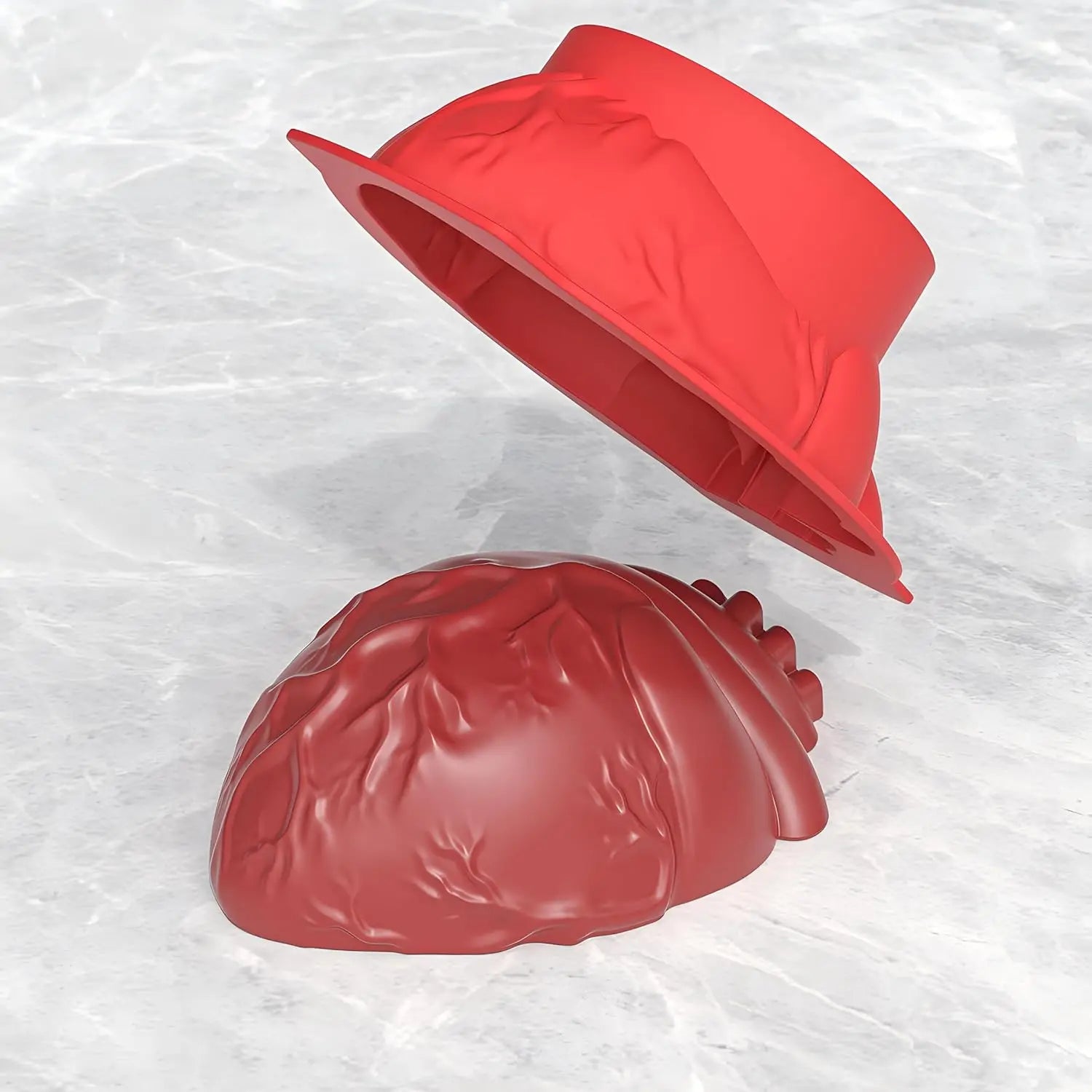 Heart Silicone Mold - 3D Realistic Heart Jelly Mold with Support Base for Cakes, Breakable Chocolate, Jelly, Pudding