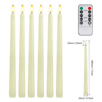 6-12-24Pcs Flameless Taper Candles Battery Operated LED Candle Flickering Candles Faux Candle Halloween Christmas Wedding Decor