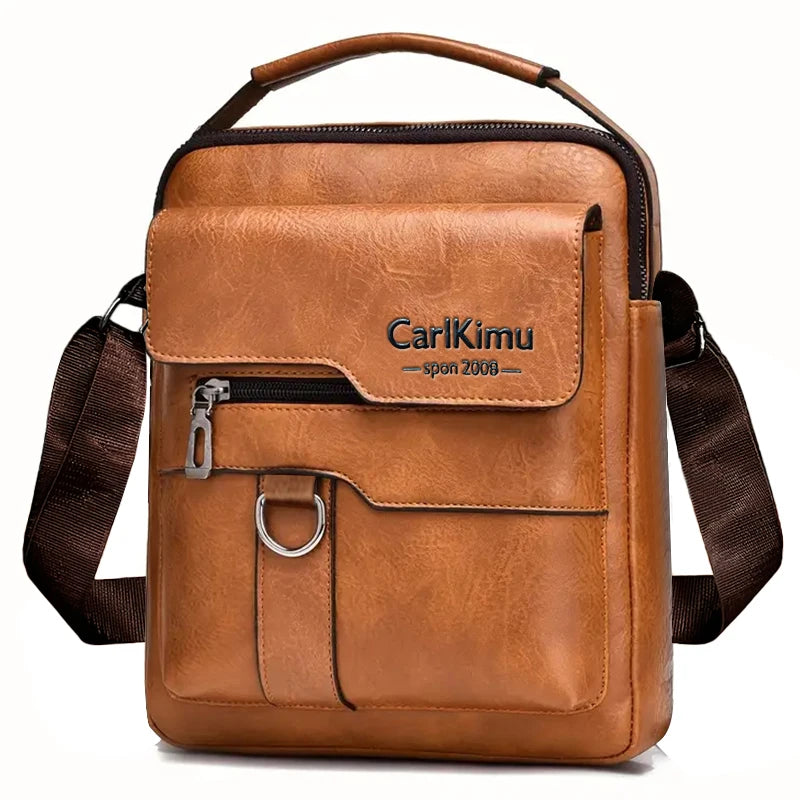Men's bags can be worn over one shoulder with a cross-body strap. Made of PU material, they are suitable for business outings.