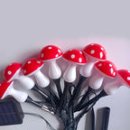 LED Fairy Mushroom Solar Lawn Lights Waterproof 8modes Garden Solar Ground Light String for Courtyard Street Patio Path Decor