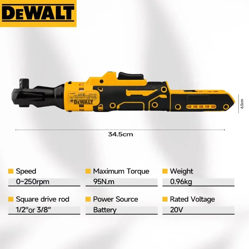 Dewalt Brushless Ratchet Right Angle Wrench DCF512 Cordless Driver Multifunction Variable Speed Power Wrench LED Power Tools