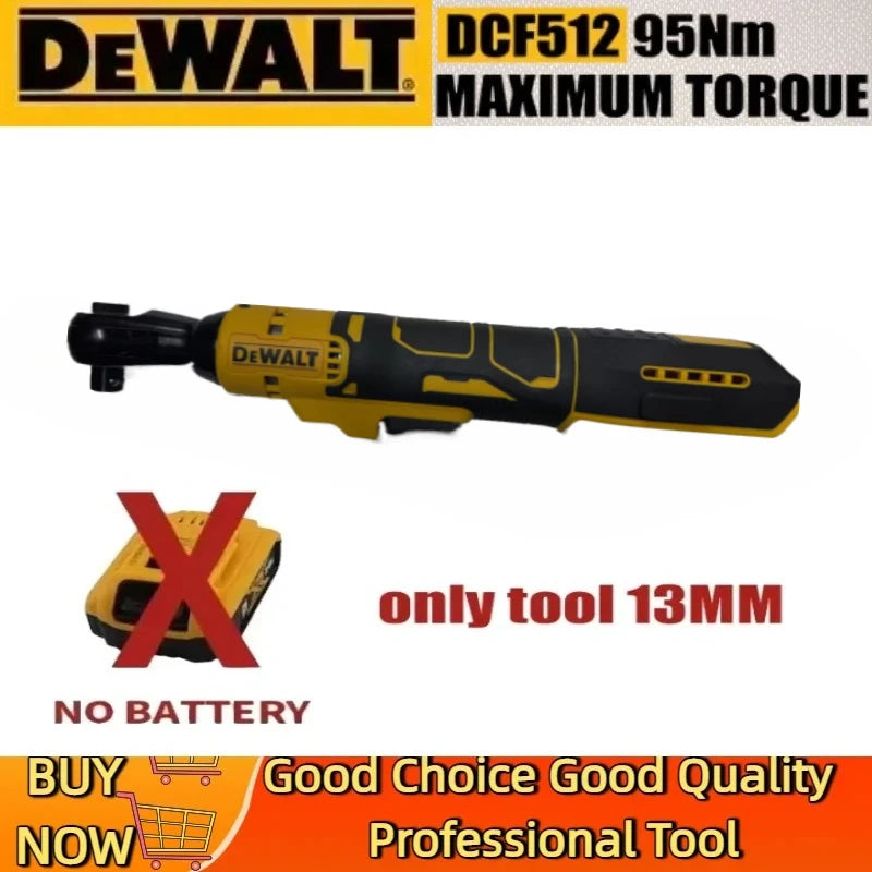 Dewalt Brushless Ratchet Right Angle Wrench DCF512 Cordless Driver Multifunction Variable Speed Power Wrench LED Power Tools