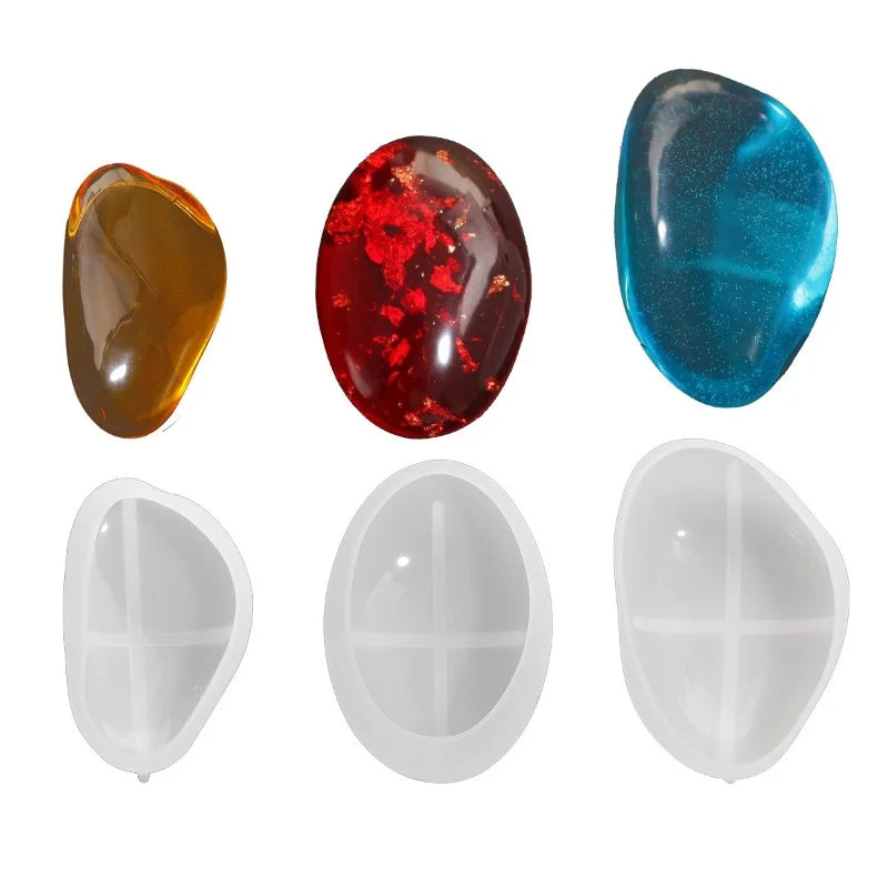 Irregular Special NieNieLe Silicone Mold DIY Handmade Stone Pebble Jelly Decoration Soap Ornament Resin Mold Home Crafts Casting
