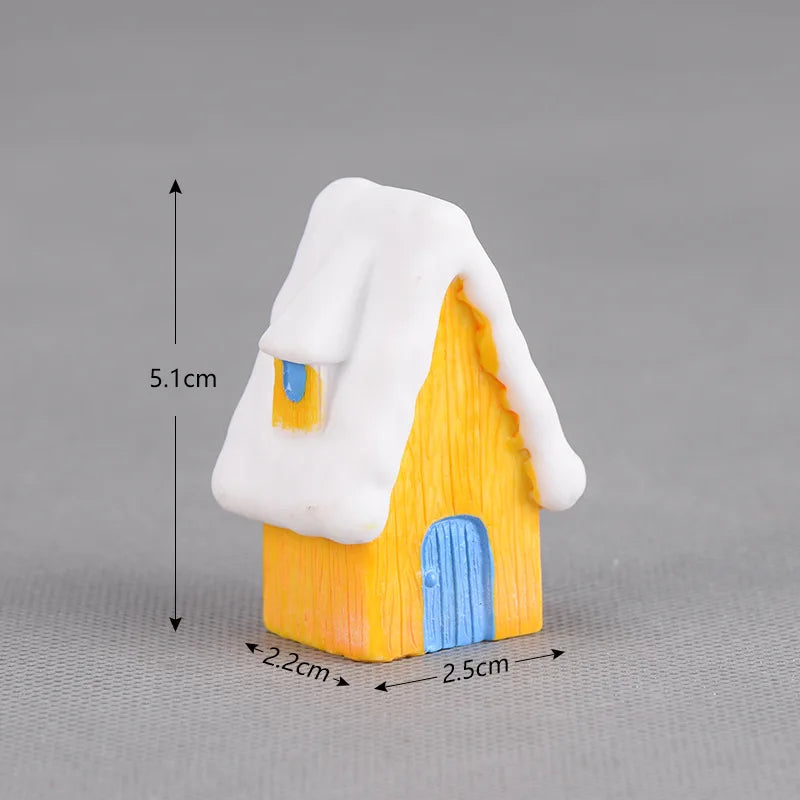 New Christmas Deer Santa Claus Sled Tree Snowman Figurine Doll House Home Decor Miniature Garden Decoration Accessories Modern