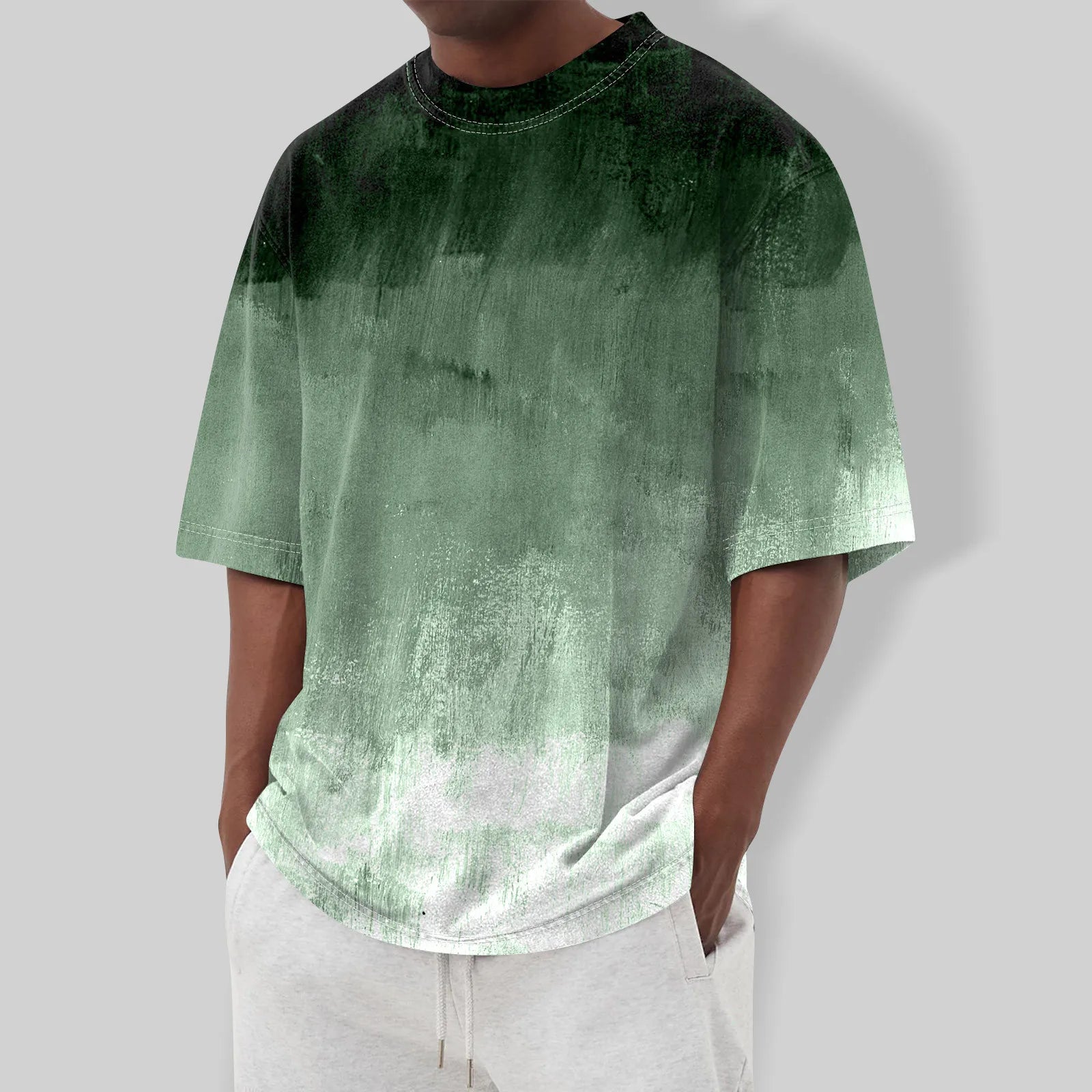 Men'S T-Shirt Summer Cool Short Sleeve 3d Camouflage Gradient Printing Casual Fashion Classic Design Breathable Loose Top