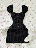 Y2k Dresses Women Clothing High Waist Mini Dress Punk Slim Bow Summer Lolita 2000s New Gothic Backless Sexy Femme Short Dresses