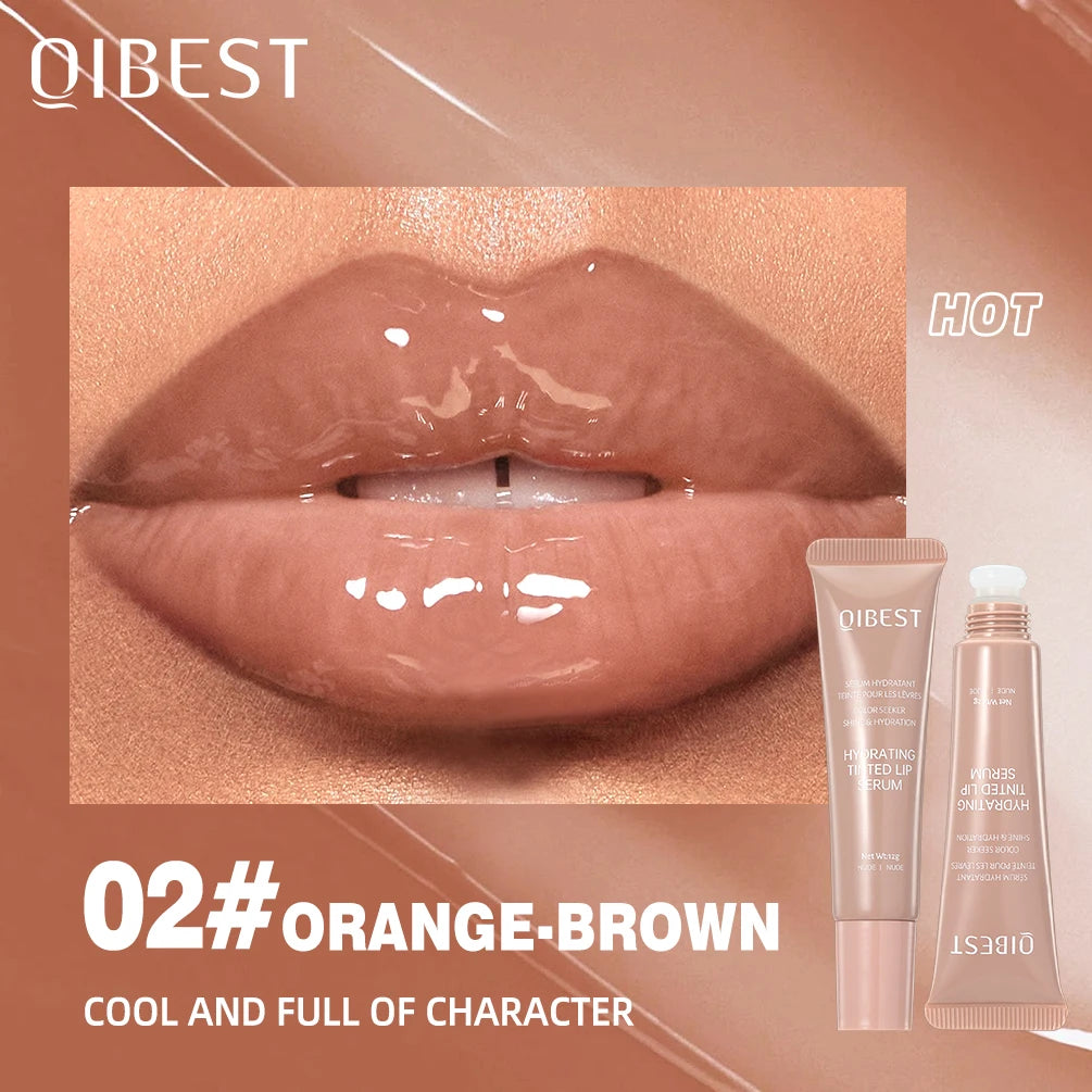 QIBEST 6 Colors Watery Crystal Jelly Lip Oil Balm Moisturizing Smoothing Lip Lines Jelly Pout Lip Gloss Glass Lip Glaze Cosmetic