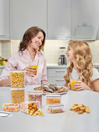 24/48pcs，Sealed food storage containers with LIDS - lunch boxes ideal for organizing and storing grains, rice, pasta, tea, nuts