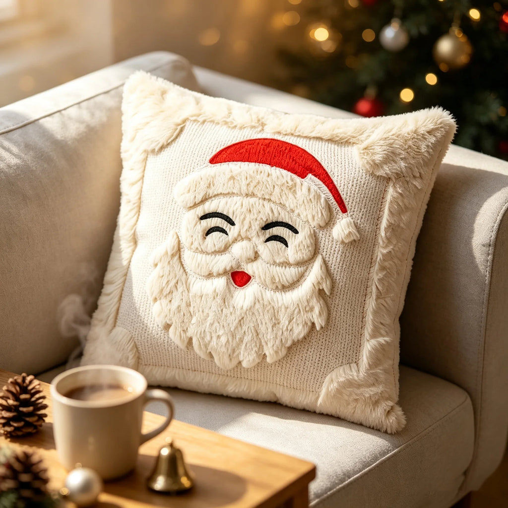 Christmas Throw Pillow Covers Decorative Plush Santa And Snowman Pillowcases, Suitable for Sofa Bed, Living Room Home Decor