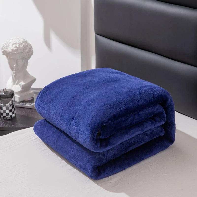 Flannel Blanket - High-weight Multi-functional Soft Blanket with Skin-friendly Texture and Multiple Color Options Available