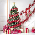 6M Christmas Snowflake Tinsel Garland Xmas Tree Decoration Christma Metallic Twist Garland Ceiling Hanging New Year Party Decor